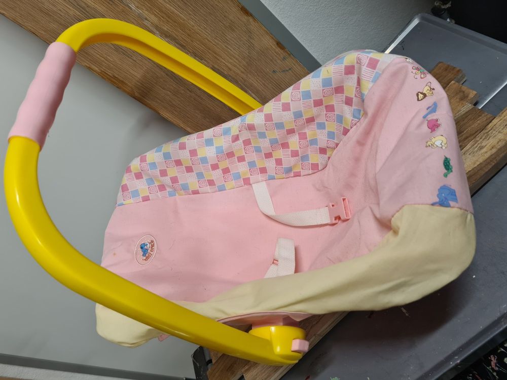 Tuwiwol Puppen Autositz - Niedlicher Sitz Mit Gurten Für Puppen