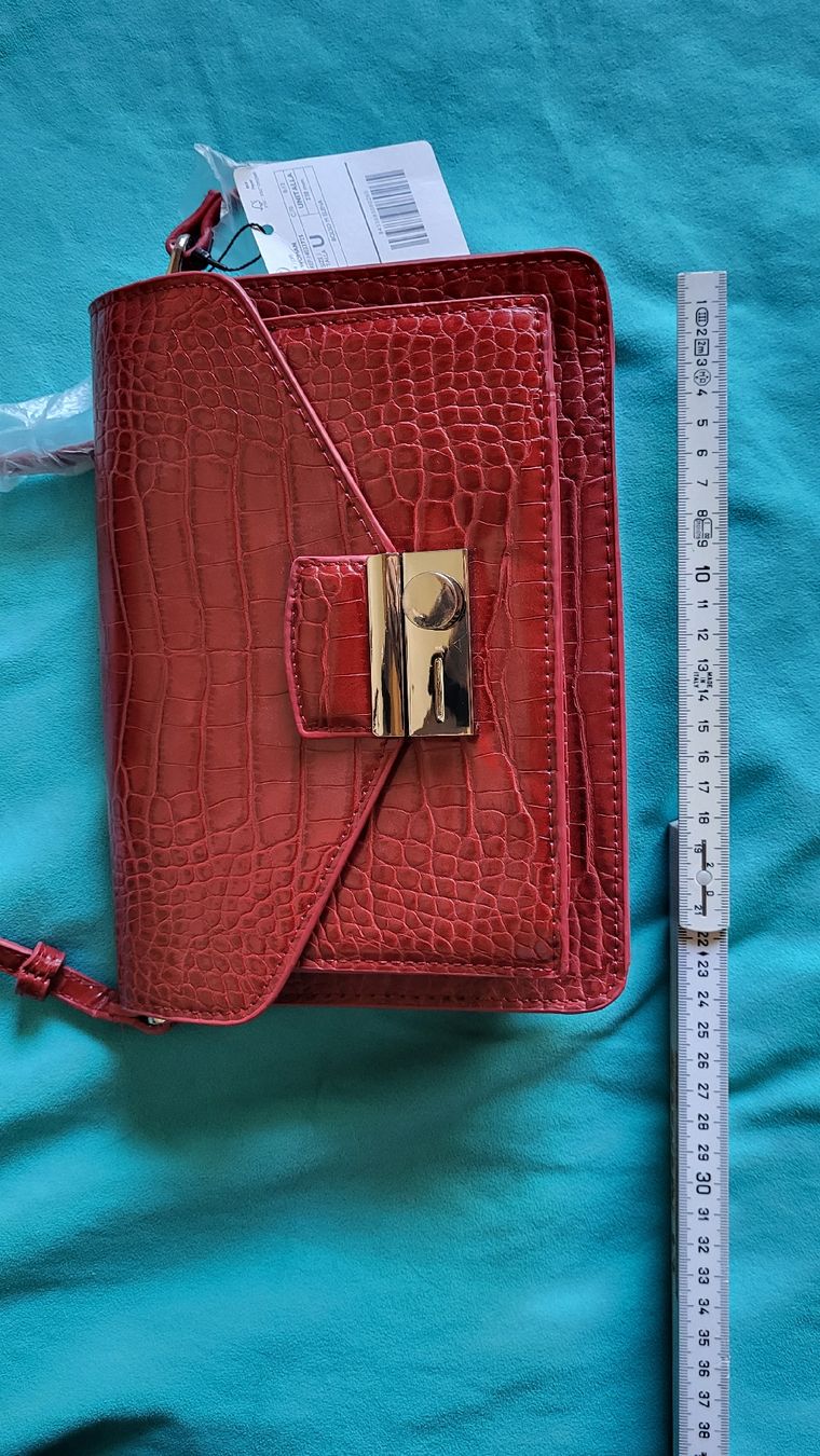 Mango Taschen für Damen: Borsa rossa effetto coccodrillo nuova – Neu und originalverpackt aus Splügen von man_9l5w 3