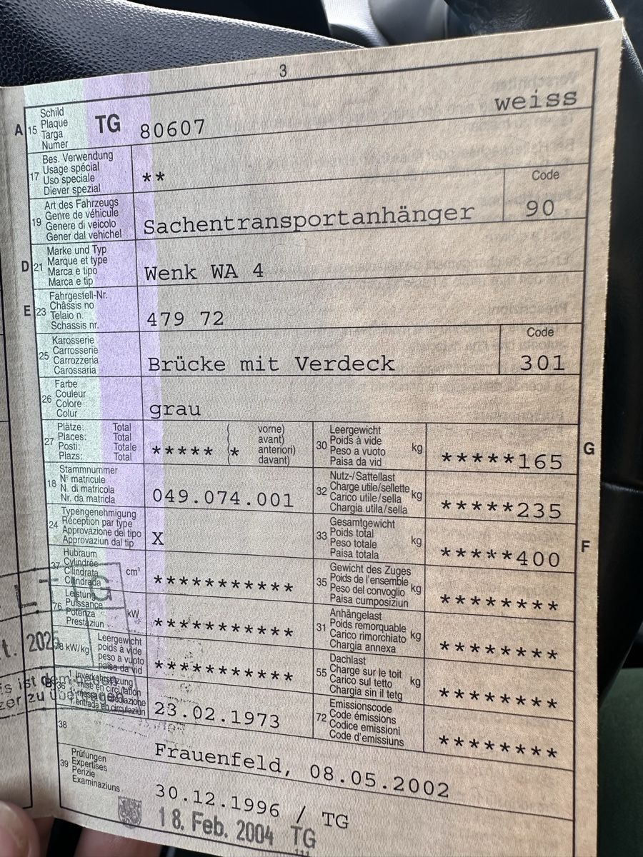 Remorques: Remorque  – D'occasion à Biel-Bienne par Silva-M30 5