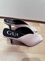 Gucci Leder-Mules / Pantoletten mit Absatz – Hellbeige