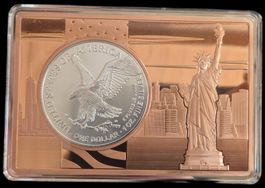 Silber Münzbarren Bald Eagle/ Walking Liberty 4 Oz