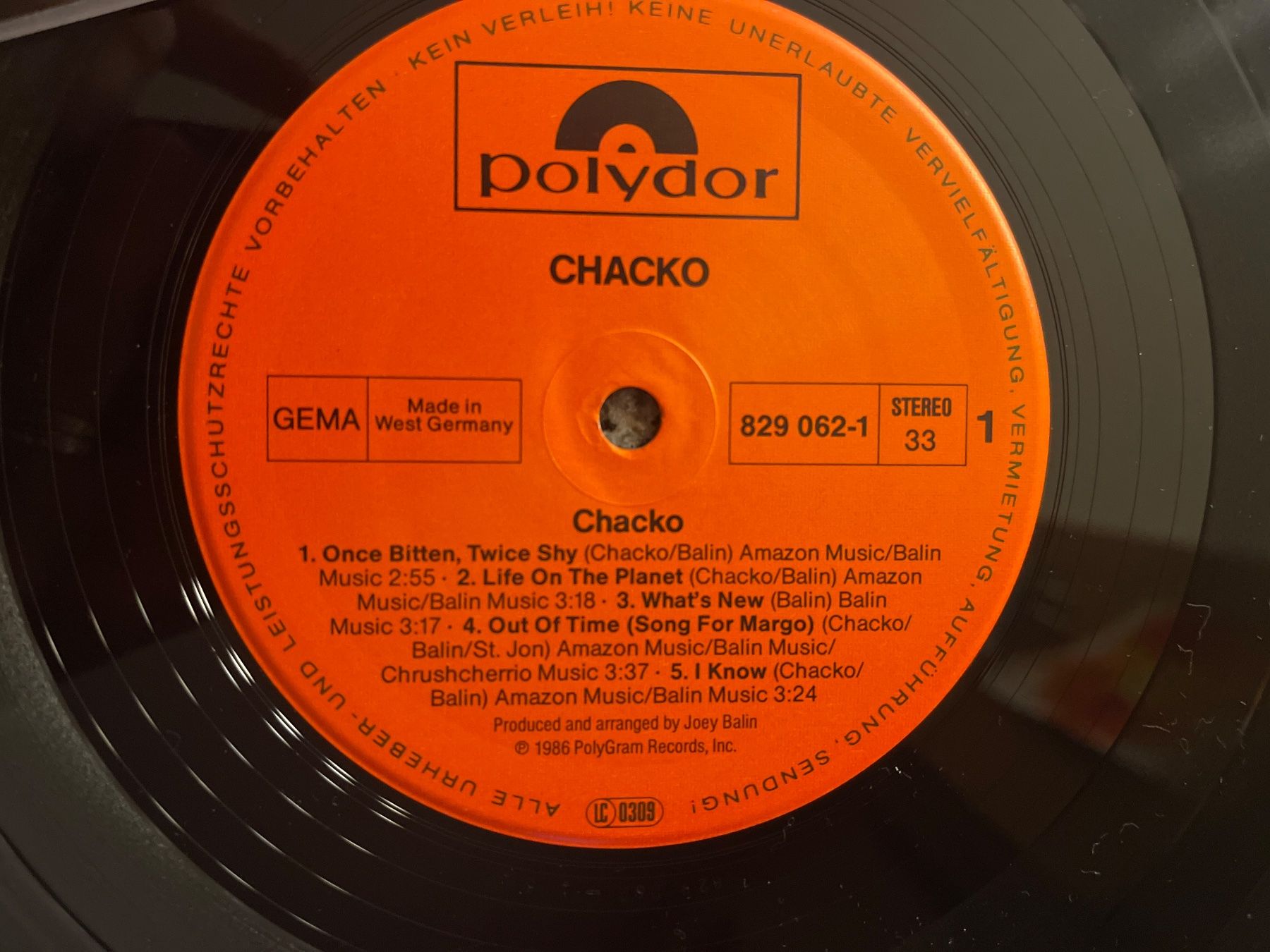 Dischi in vinile: A158/Chacko – Chacko – Usato da Frutigen venduto da Philippe_jsp 2
