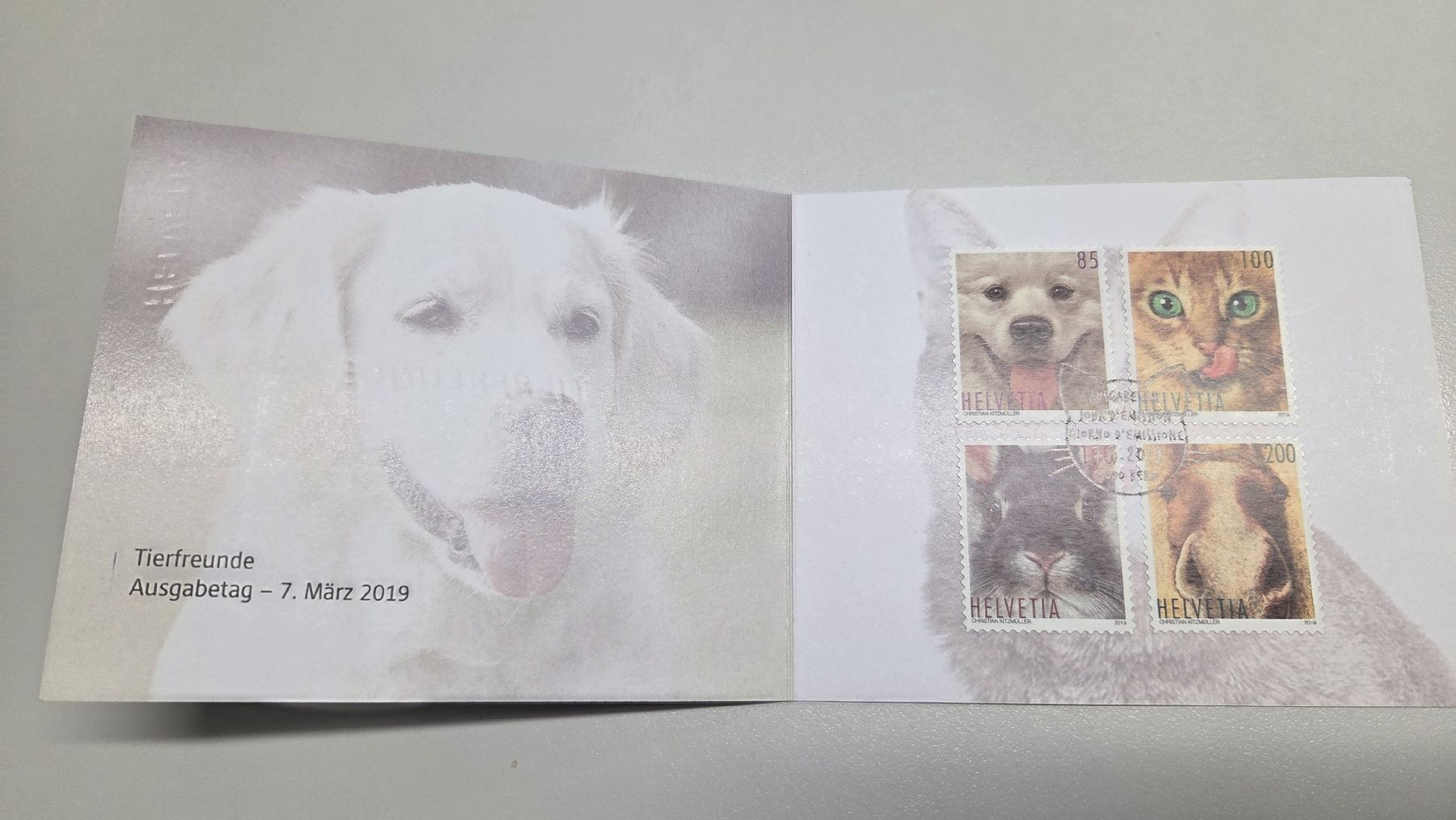 Tutti i francobolli: 2019 FDC Folder Tierfreunde – Usato da Arni AG venduto da Moth68 1