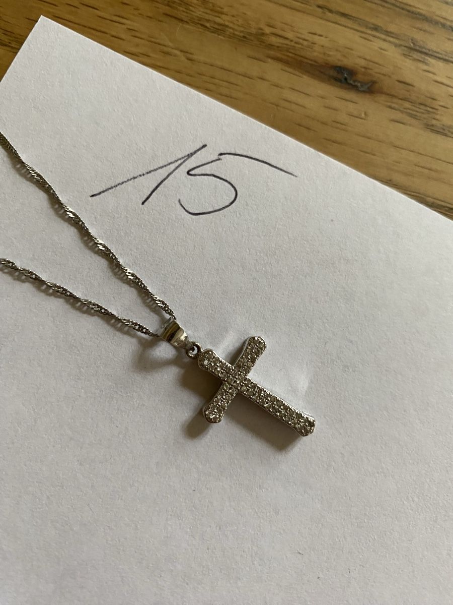 Ciondoli: Kreuz Anhänger mit Kette Silber – Usato da Flawil venduto da Naphtali 6