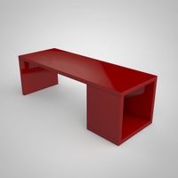 Roter Couchtisch (LACK Ikea)