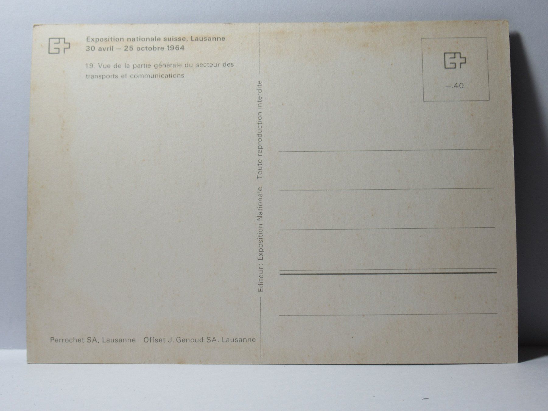 Cartoline postali: Expo Lausanne  1964 – Nuovo (secondo la descrizione) da Grenchen venduto da Bluemchen1900 1