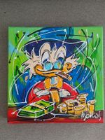 Handgemaltes Pop Art Kunstwerk "Dagobert Duck Motiv"