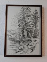 Bergwald – Tuschezeichnung U. Schneider 1993, 51/100