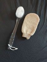 Set brosse de bain et gant de gommage