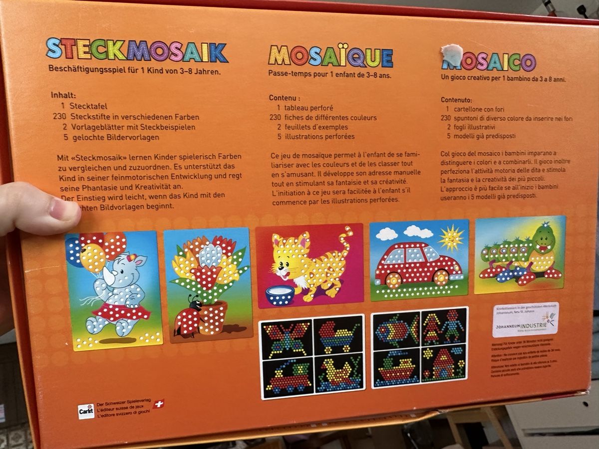 Carlit Spiele: Steckmosaik Spiel – Gebraucht aus Zürich von nad_z95g 1