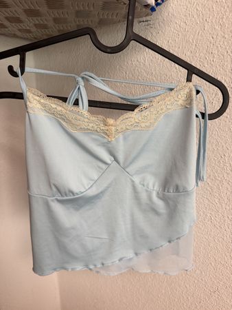 Damen Top und Rock hellblau Grösse M guter Zustand