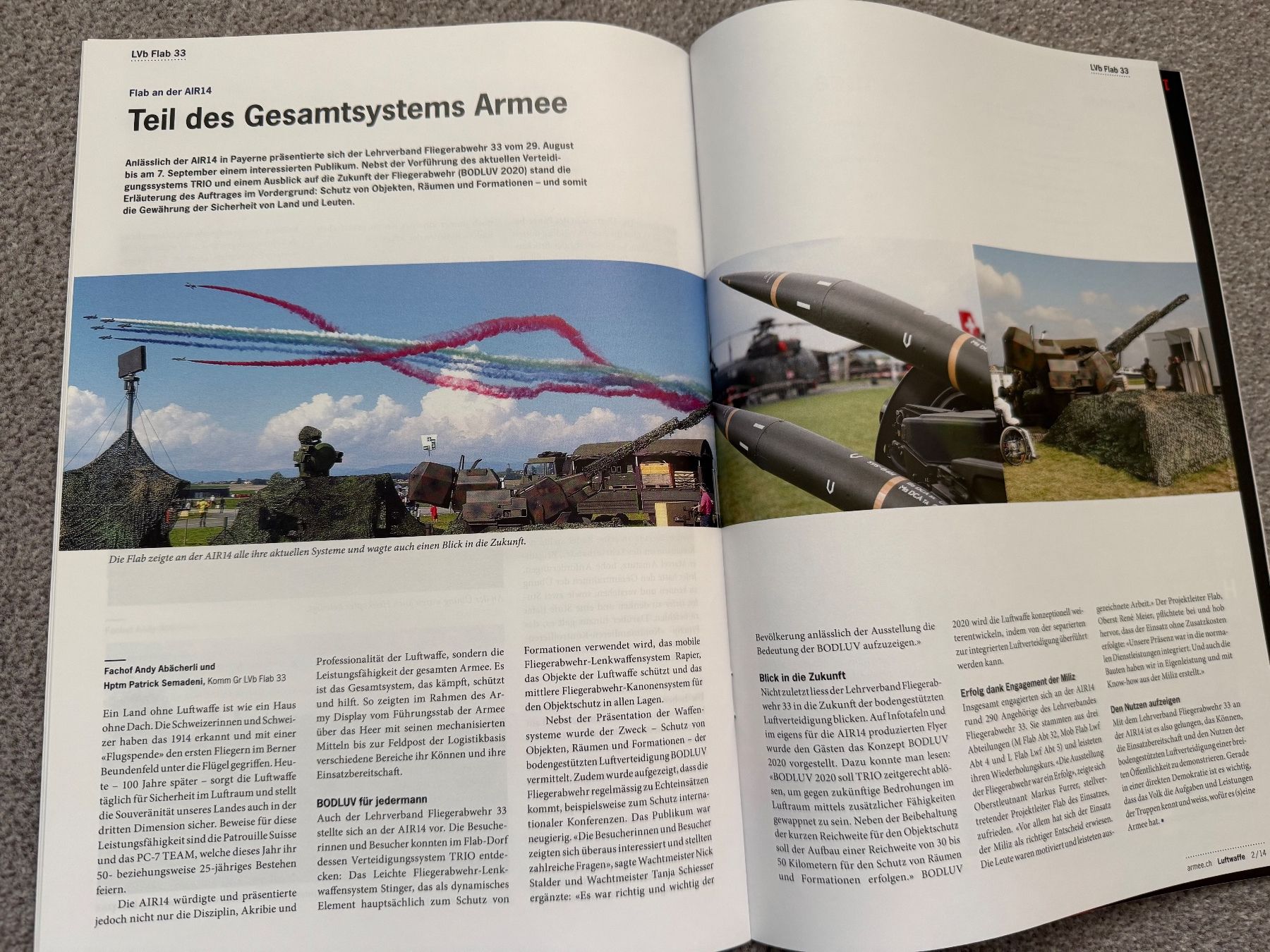 Riviste & Magazine: 4 Publikationen/Hefte Schweizer Luftwaffe von 2014/2015 – Usato da Brütten venduto da Hst1 2