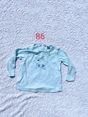 Gr. 86 Sweatshirt hellbau Stern