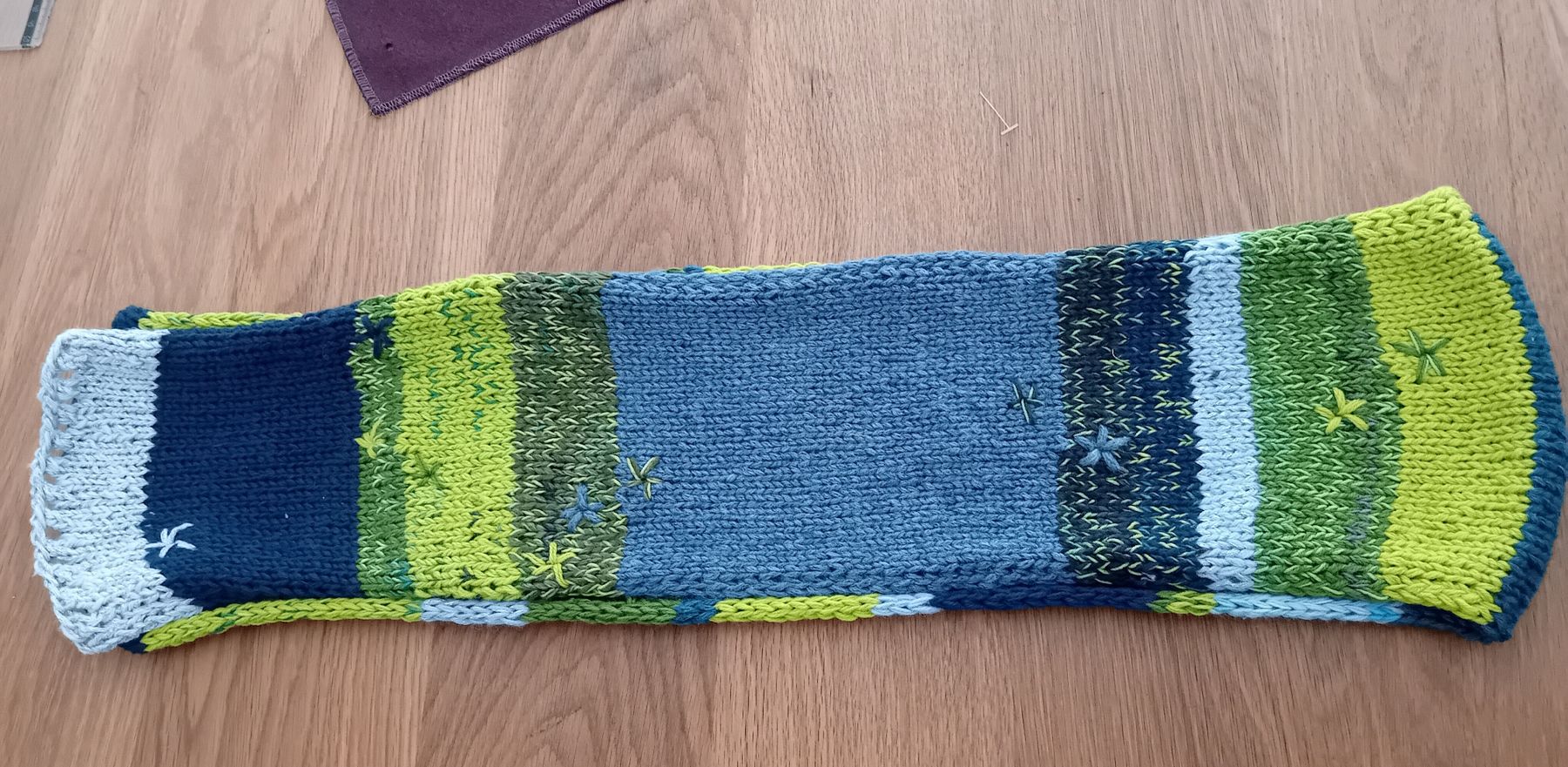 Foulards, Tücher & Schals: Gestrickter Schal bunt gestreift neu – Neu (gemäss Beschreibung) aus Burgdorf von carodesign1