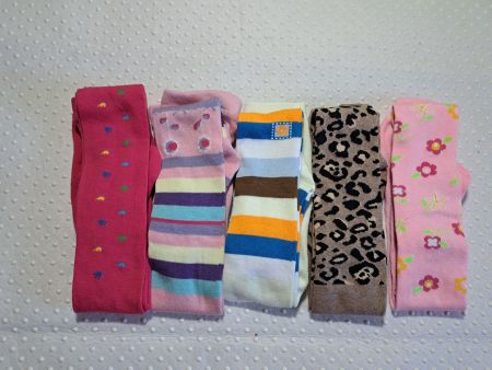 NEU! 5x Süsse Strumpfhosen bunter Mix Grösse 104/110