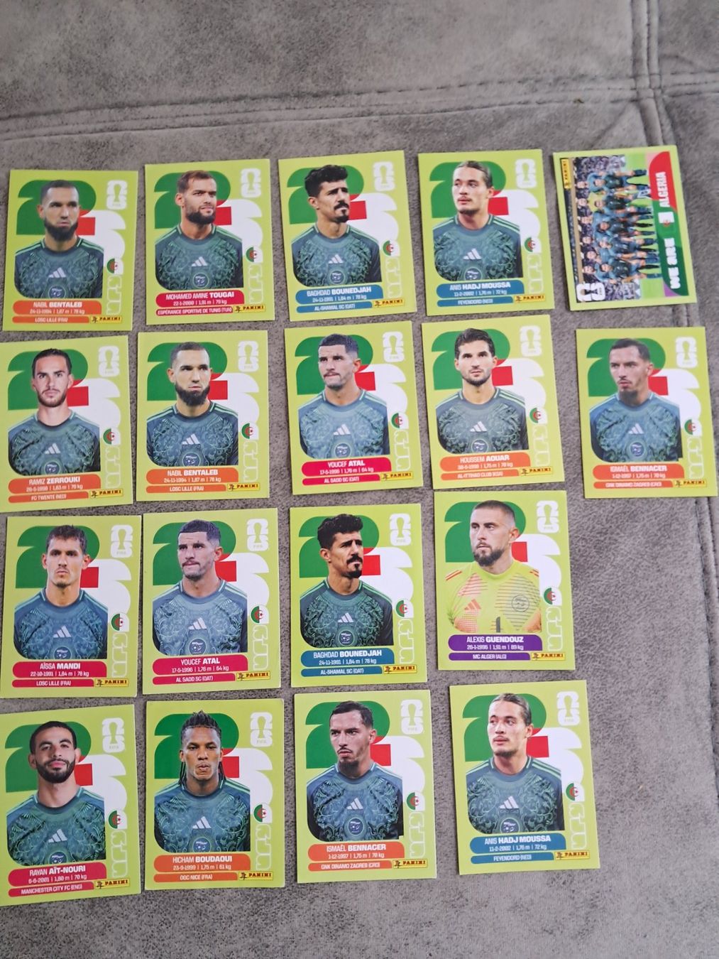Panini Sammelbilder & Trading cards: 18 x Paninisticker 2026 / Algerien – Neu (gemäss Beschreibung) aus Weinfelden von Da-ryn01