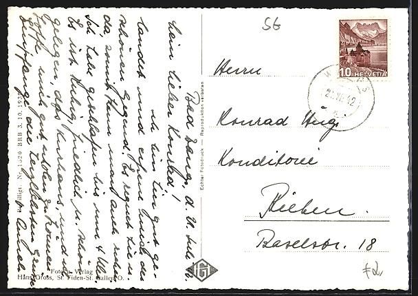 Cartoline postali: Wangs /St. G., Kurhaus Bad Wangs mit Geb – Usato da Berlin venduto da bartko-reher 1