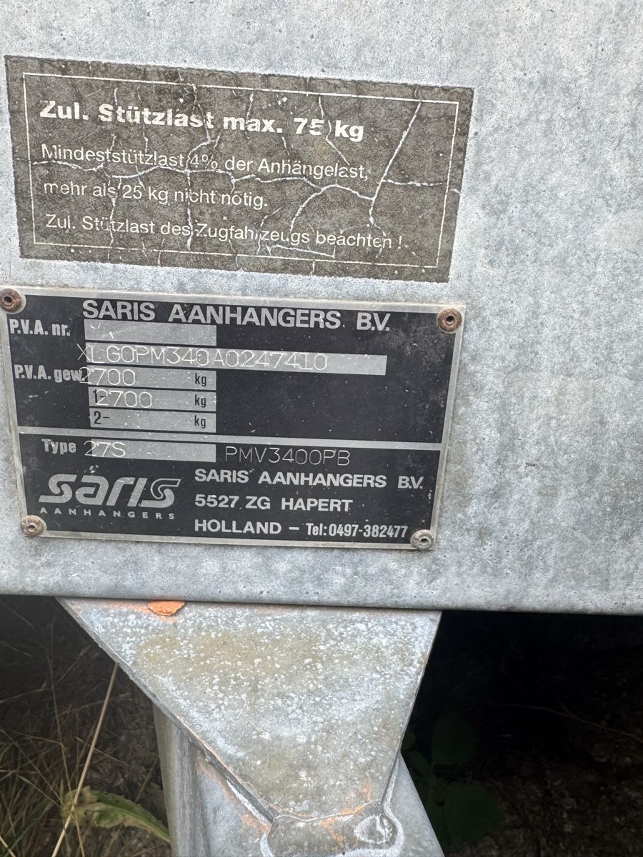 Saris Rimorchi: Anhänger saris – Usato da Niederglatt ZH venduto da ZJ-67 3