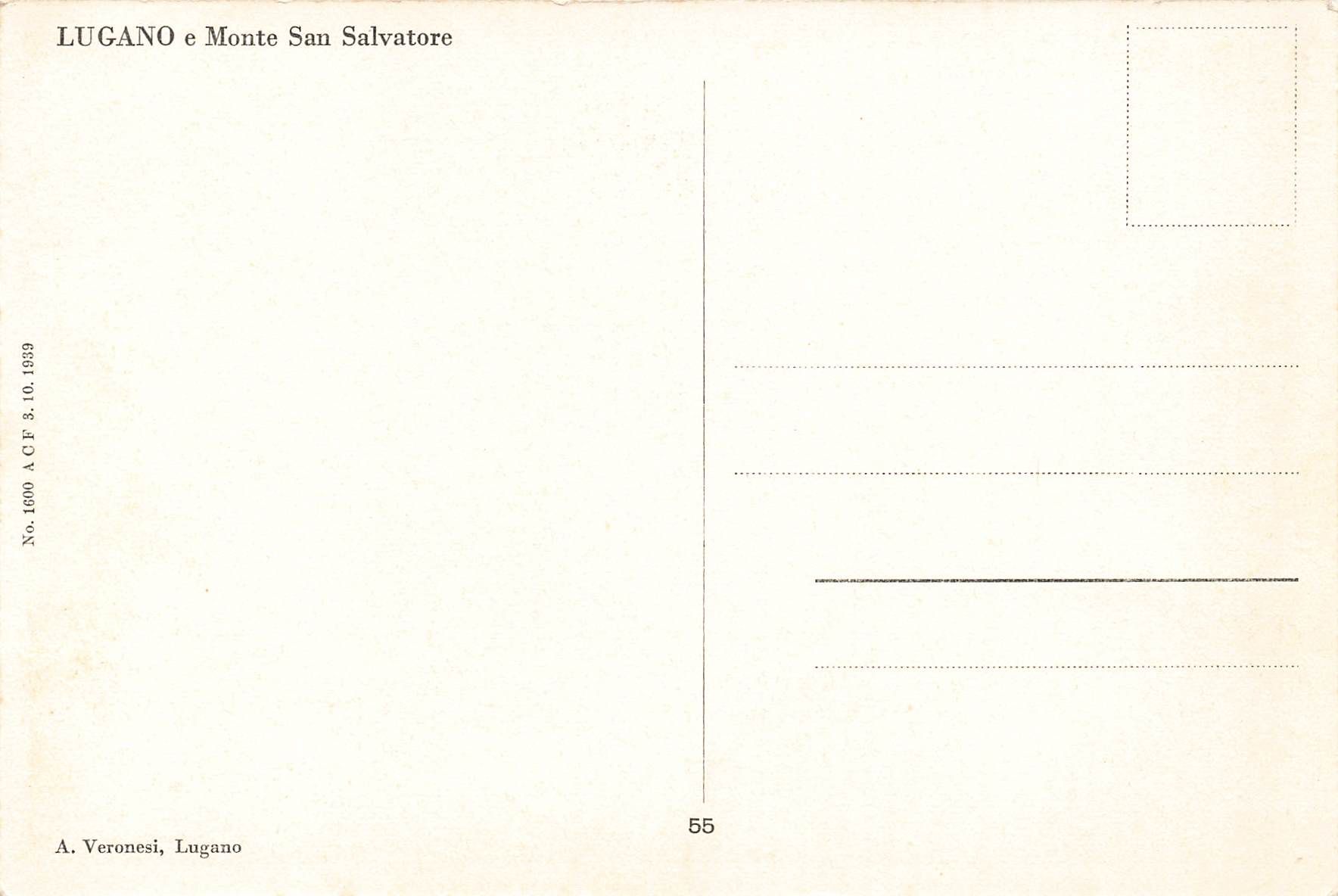Cartoline postali: Lugano san salvatore G – Usato da Biasca venduto da Blenio71 1