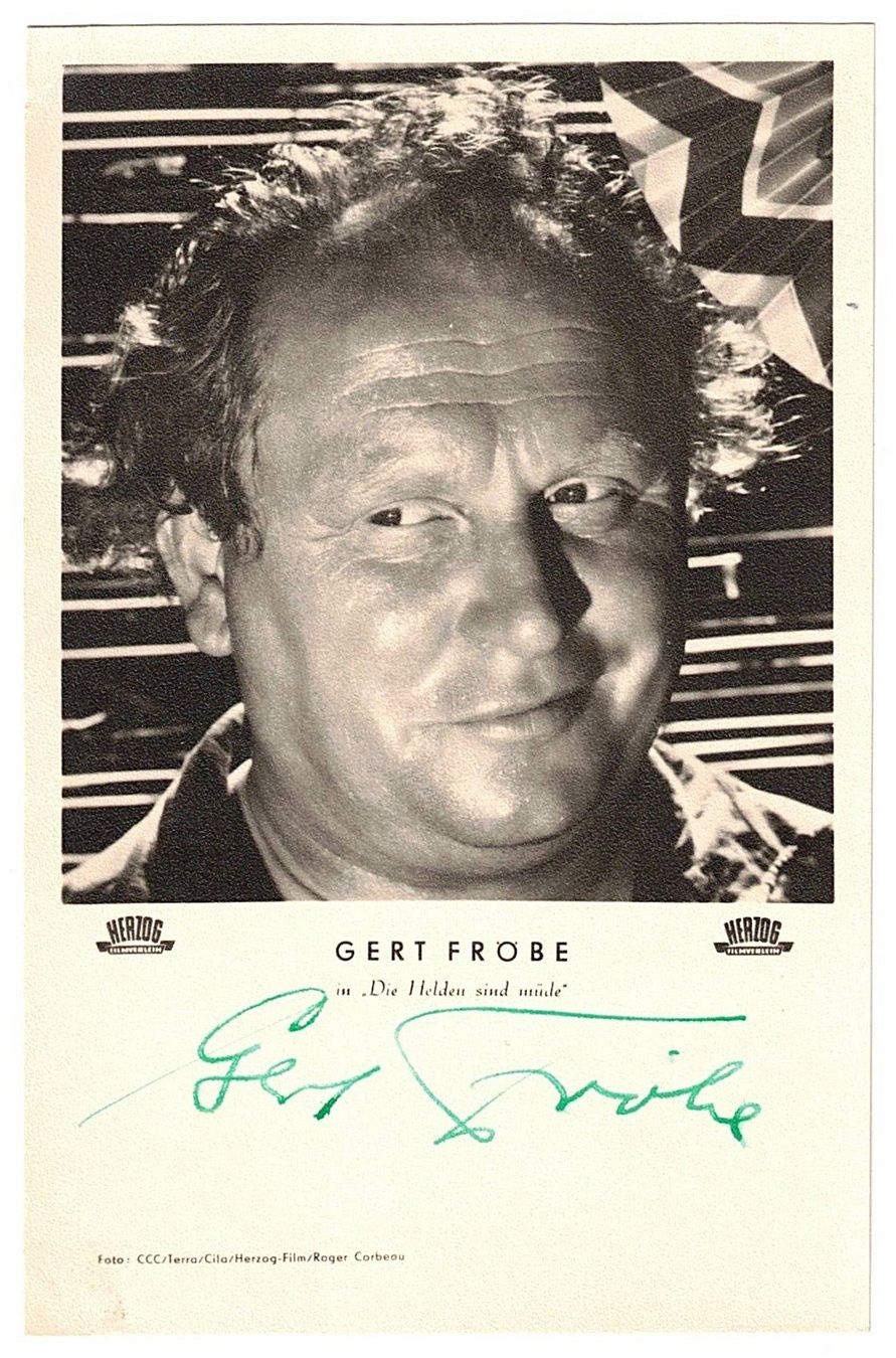Autografi: Autogrammkarte Schauspieler Gert Fröbe – Usato da Gossau ZH venduto da granby