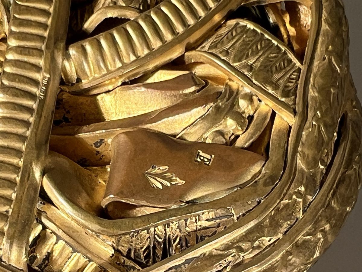 Tutte le decorazioni: Compression Anciens Cadres  Cuivre Doré  Signé Pascal – Usato da Genève venduto da DELIRBEADS 5