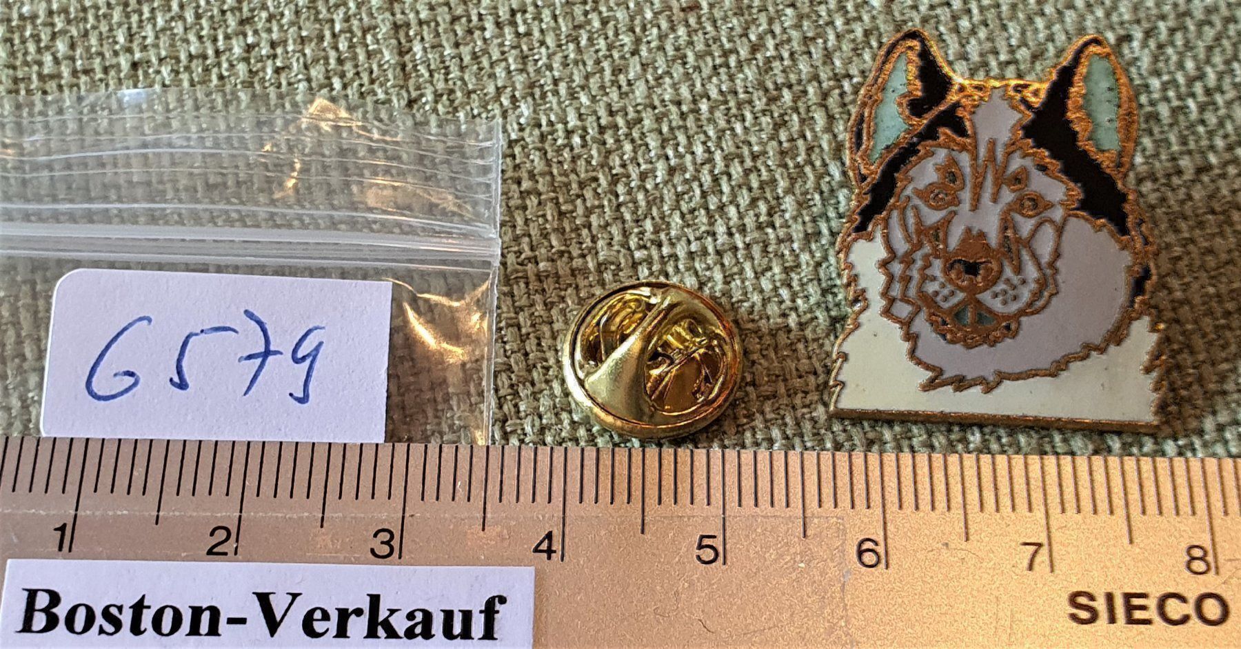 Kaffeerahmdeckel: G579 - Pin Hund Husky – Gebraucht aus Reinach BL von Boston-Verkauf 1