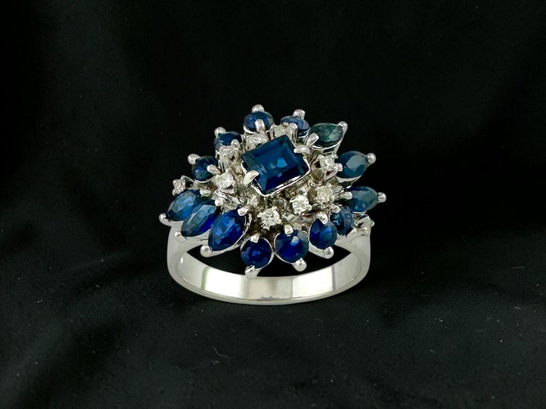 Anelli: FRISCHKNECHT, St.Gallen, Saphir - Diamant - Ring – Usato da Zuzwil SG venduto da artimmo 3