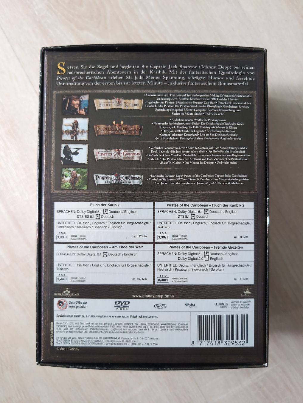 Tutti i DVDs: Fluch der Karibik 1-4 Box DVD  – Nuovo (secondo la descrizione) da Oberdorf SO venduto da Liberty512 2