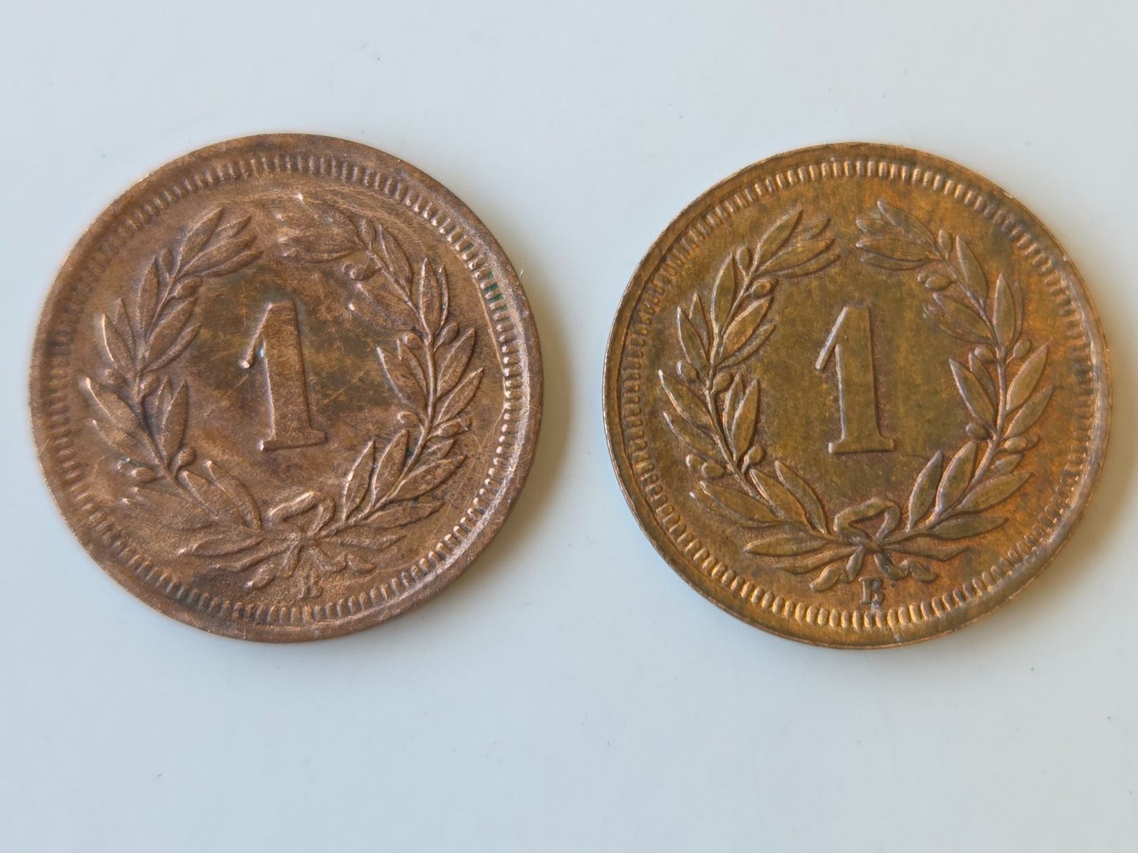 Tutti le monete: Münze 1 Rappen 1929 1934 – Usato da Rheinfelden venduto da Badelus 1