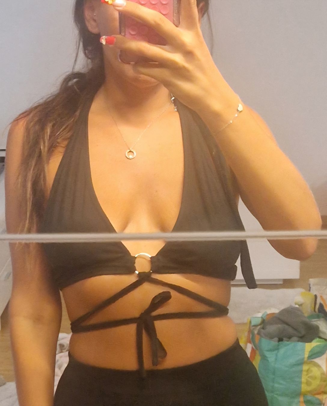 Top: Haut nu, top noir dos nu, taille S – Nuovo (secondo la descrizione) da Versoix venduto da aline_b