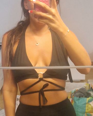 Haut nu, top noir dos nu, taille S