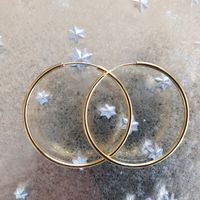 Goldene Creolen Ohrringe 6cm - Zeitloser Schmuck für Sie!