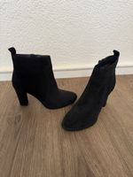 Tommy Hilfiger Leder Stiefeletten Gr. 38 Schuhe schwarz