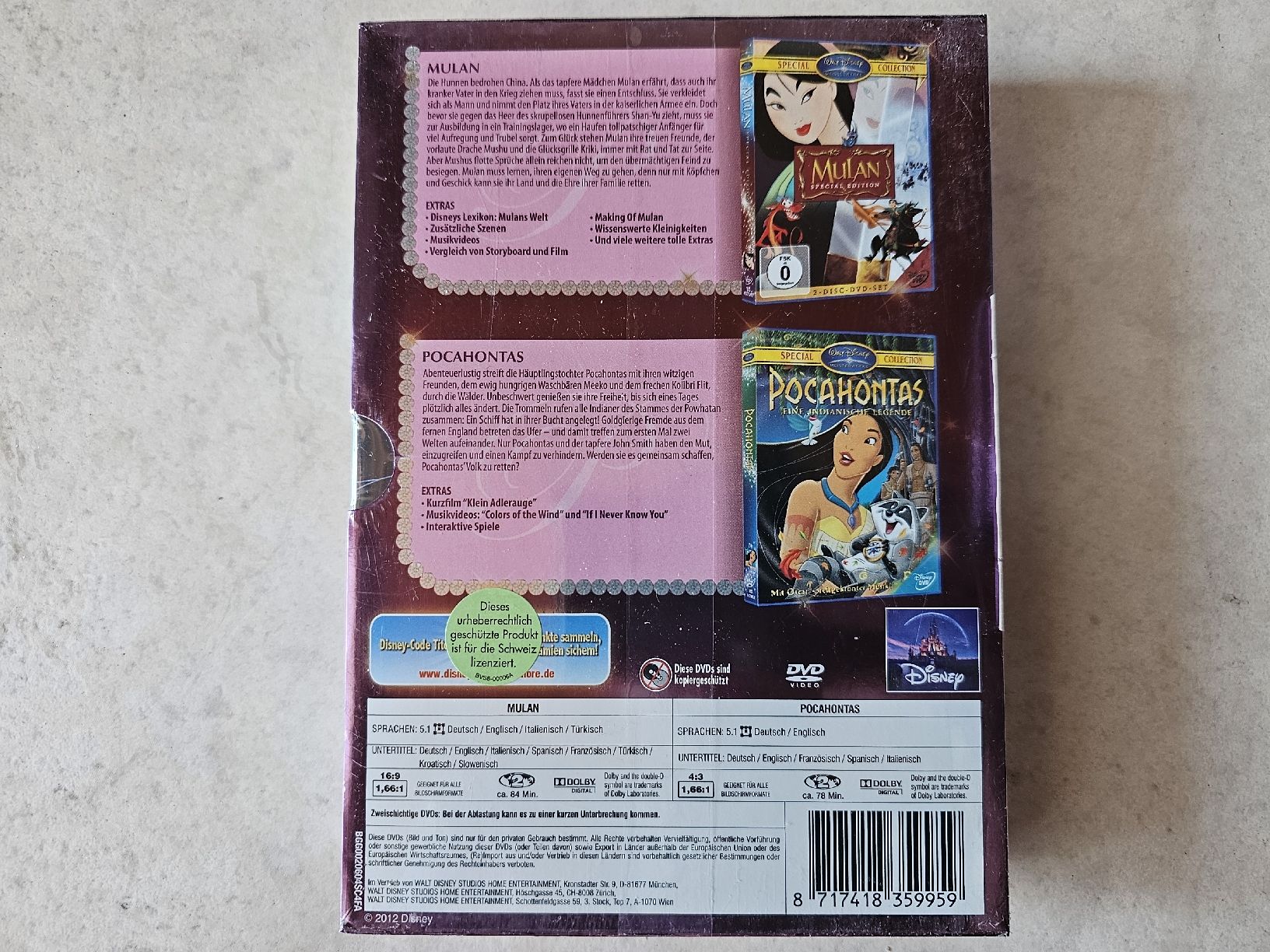 Tutti i DVDs: Mulan & Pocahontas Set  /  Fabrikneu – Nuovo e nell'imballaggio originale da Schneisingen venduto da backstore24 1