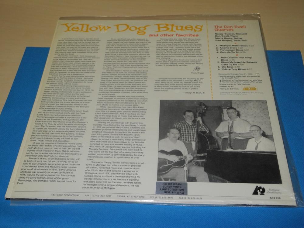 アナログプロダクション Don Ewell Yellow Dog Blues - pakalanainn.com