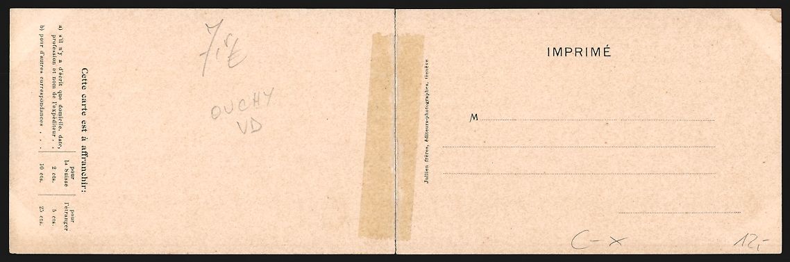 Cartoline postali: Klapp-AK Ouchy /Lac Léman, Panorama – Usato da Berlin venduto da bartko-reher 1