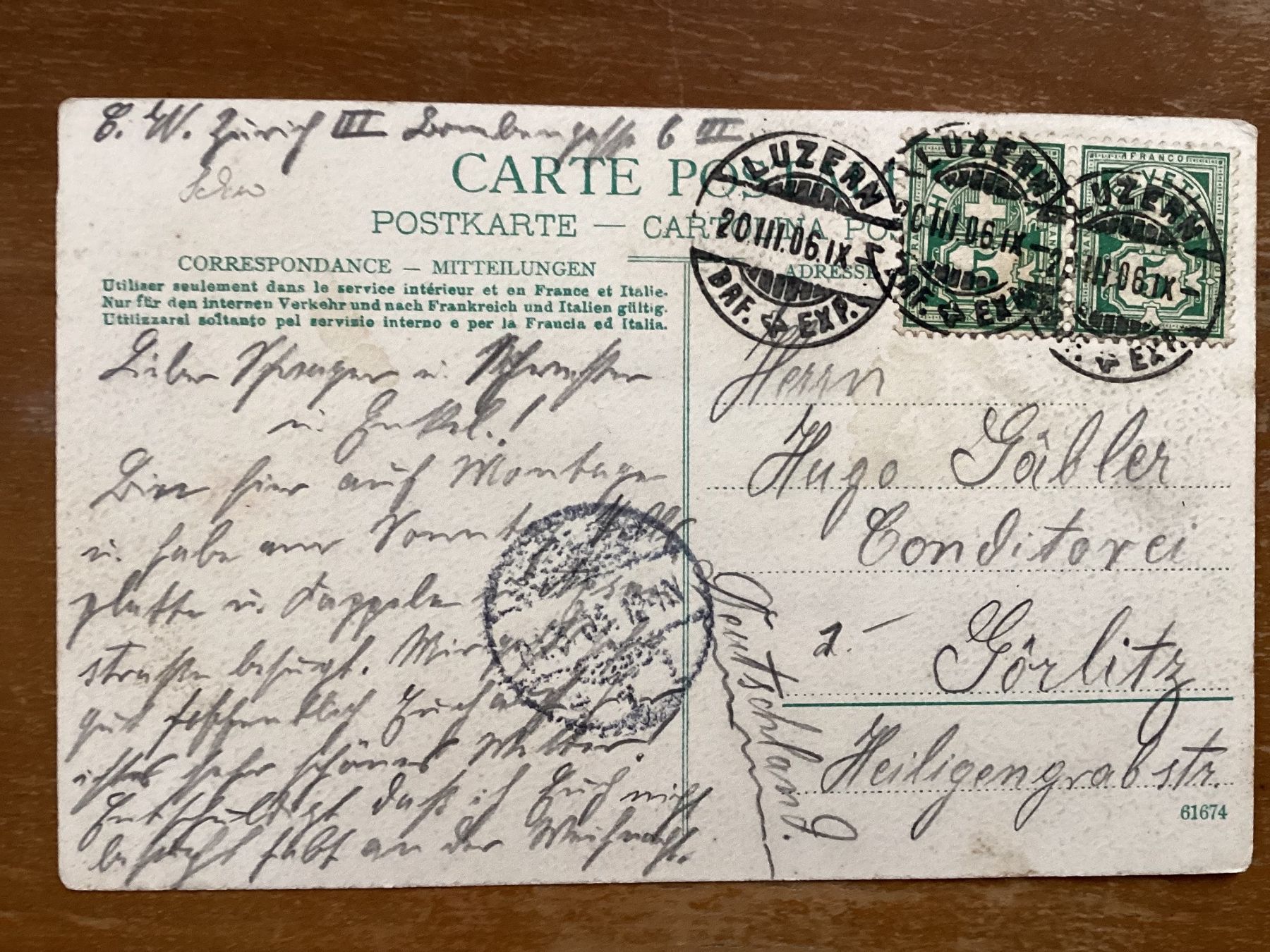 Cartes postales: AK Luzern 1906 – D'occasion à Zürich par tol_b7c7 1