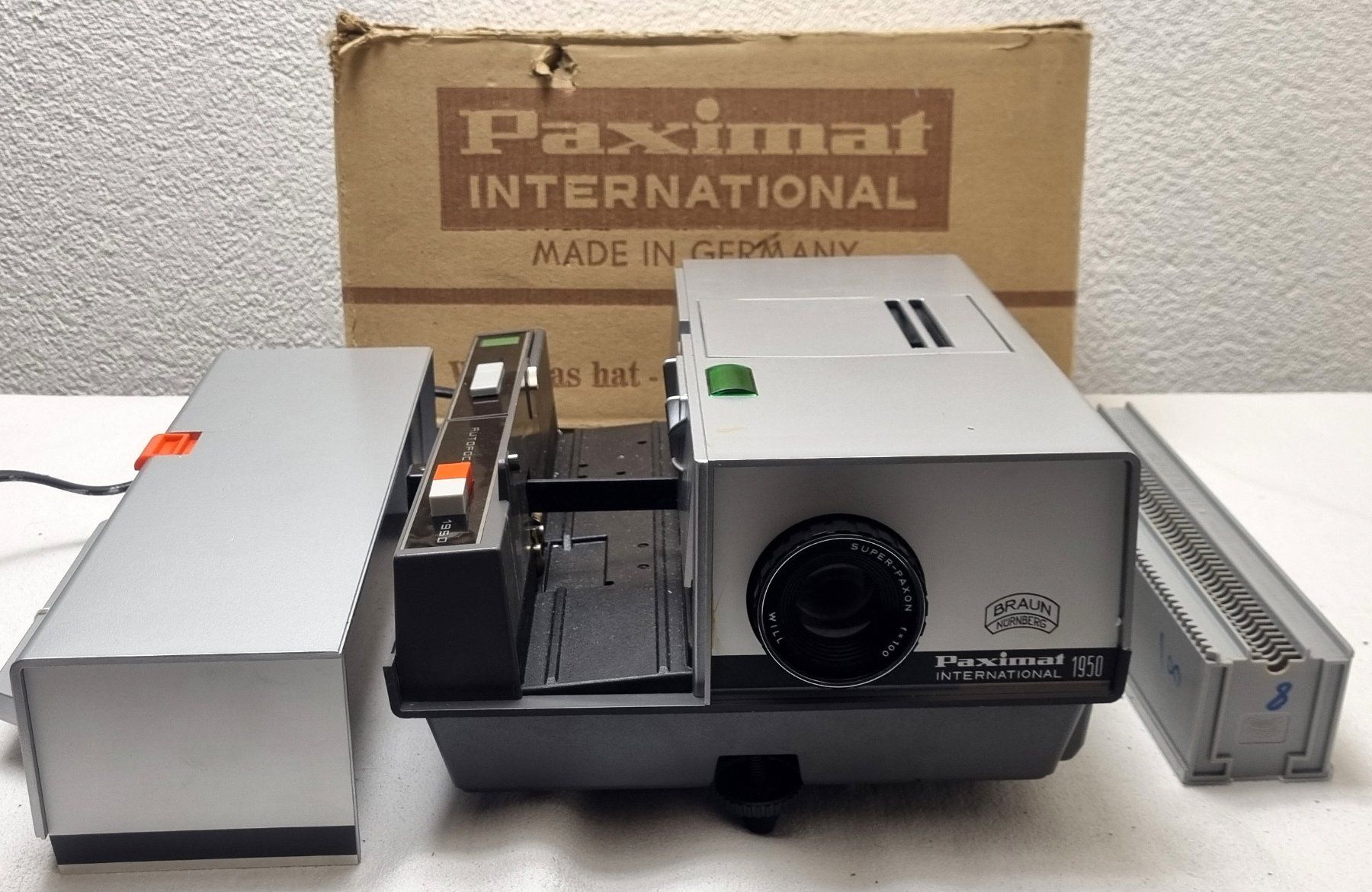 Projecteur De Diapositives Vintage Braun Nürnberg Paximat - Années 1950/1960, Fonctionne
