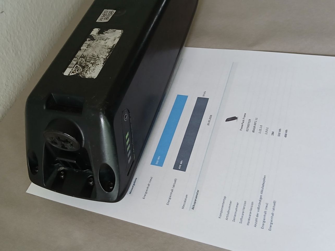 Bosch Batterie: Powerpack 500 Akku - 498Wh 99.6% mit Bosch Messbericht – Usato da Winterthur venduto da .-thx-. 4