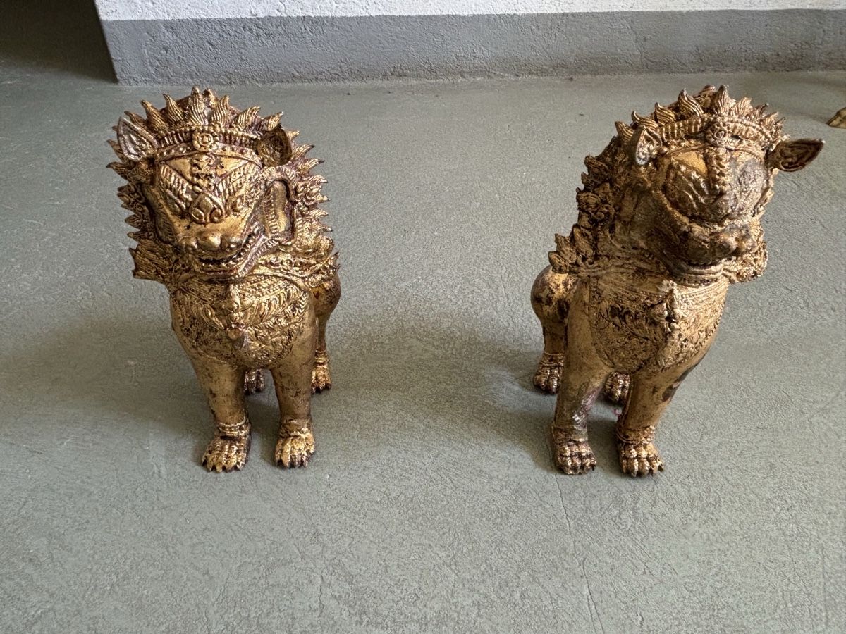 Tutte le decorazioni: paire de chiens Bronze doré ancienne – Usato da Buttes venduto da ButtA15 7