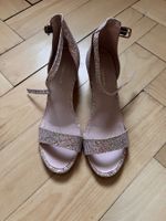 Sandaletten Rosa Glitzer Absatzschuhe Damenschuhe Grösse 38