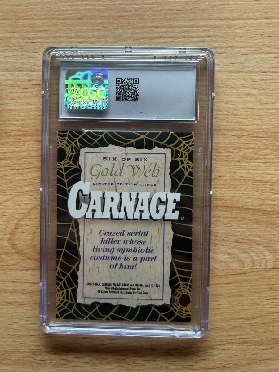 Marvel Carte collezionabili: Carnage Gold Web 1994 CGC 8.5 NM – Nuovo (secondo la descrizione) da Schötz venduto da lor_z95g 1