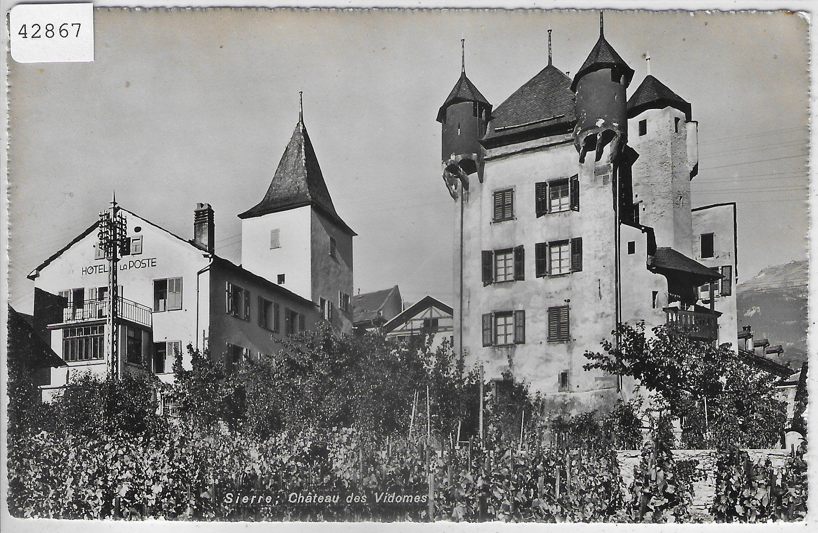 Cartoline postali: Sierre - Chateau des Vidomes – Usato da Ettingen venduto da Kartenplanet