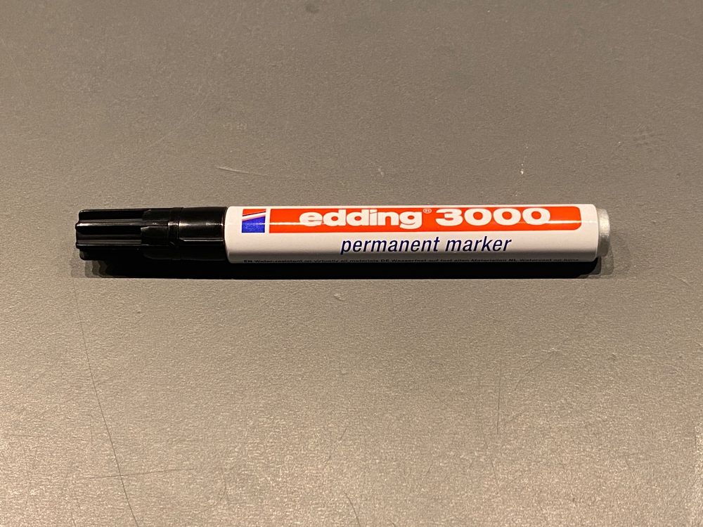 Just Stationery – 8 Schwarze Permanentmarker Mit Rundspitze | Wasserfest & Langlebig