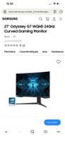Curved Gaming Monitor Odyssey G7 wQHD 27