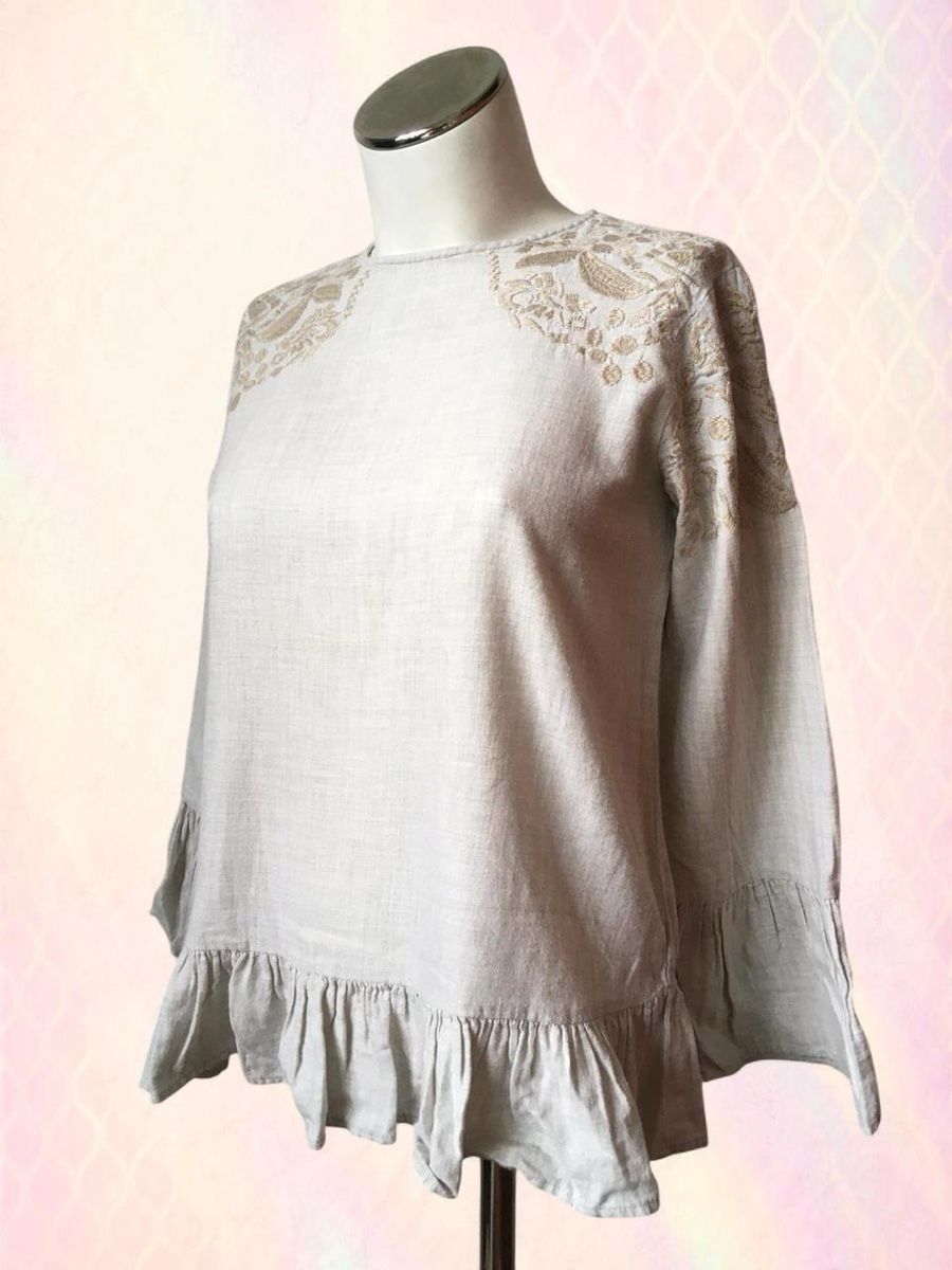 Zara Camicette: Blouse brodée - S - Bohème chic – Usato da Troinex venduto da Irisglo