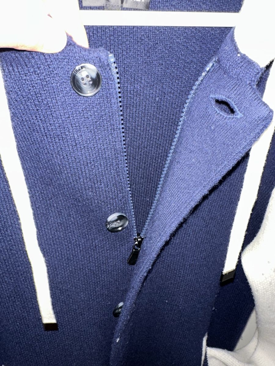Giacche: Veste mi cachemire bleu blanche – Nuovo (secondo la descrizione) da Genève venduto da rom_56hd 3