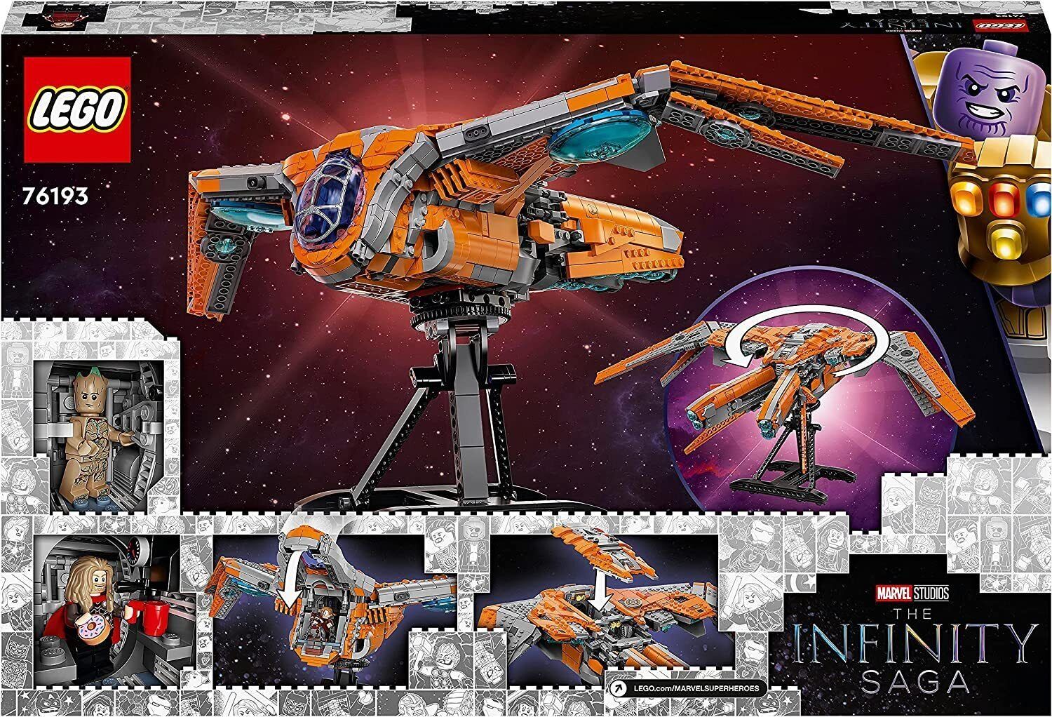 Lego Kit di costruzioni: LEGO MARVEL 76193 THE GUARDIANS' SHIP - INFINITY SAGA new – Nuovo e nell'imballaggio originale da Vezia venduto da Aquarius_Age 3