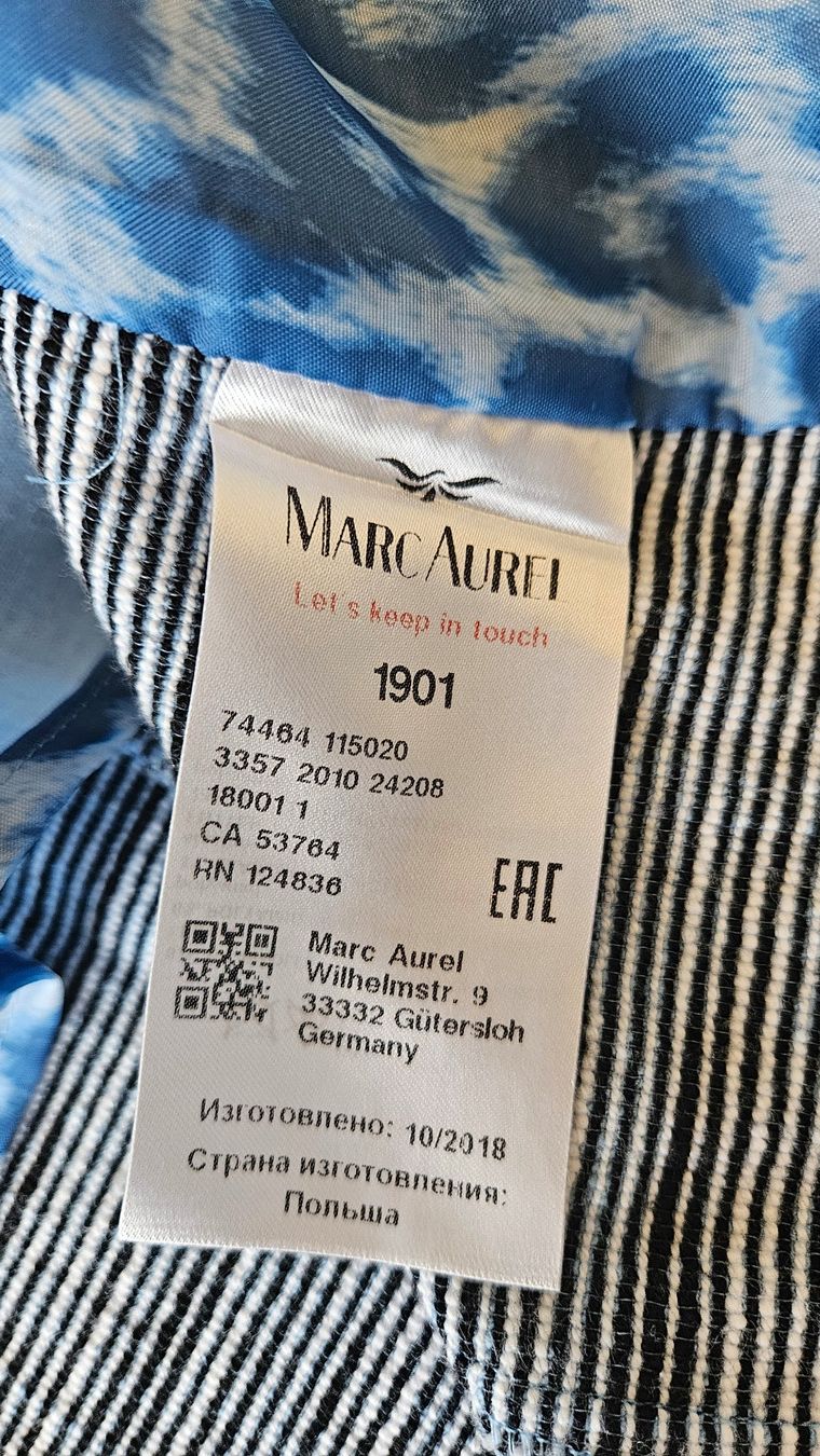 Giacche: Blazer Jacke Gr. 40, helles Jeansblau Blau Marc Aurel – Usato da Gossau ZH venduto da Goes05 8
