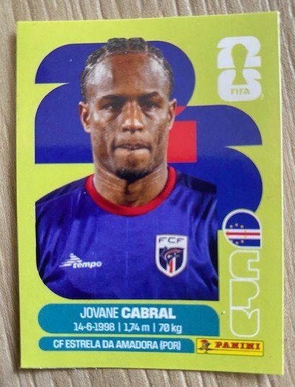 Panini Carte collezionabili: Panini CPV 16 Jovane Cabral – Nuovo (secondo la descrizione) da Staufen venduto da Nasli